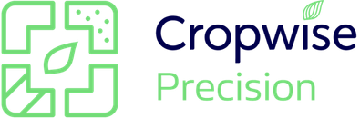 Logo „Cropwise Precision“ mit grünem Symbol und blau-grünem Schriftzug