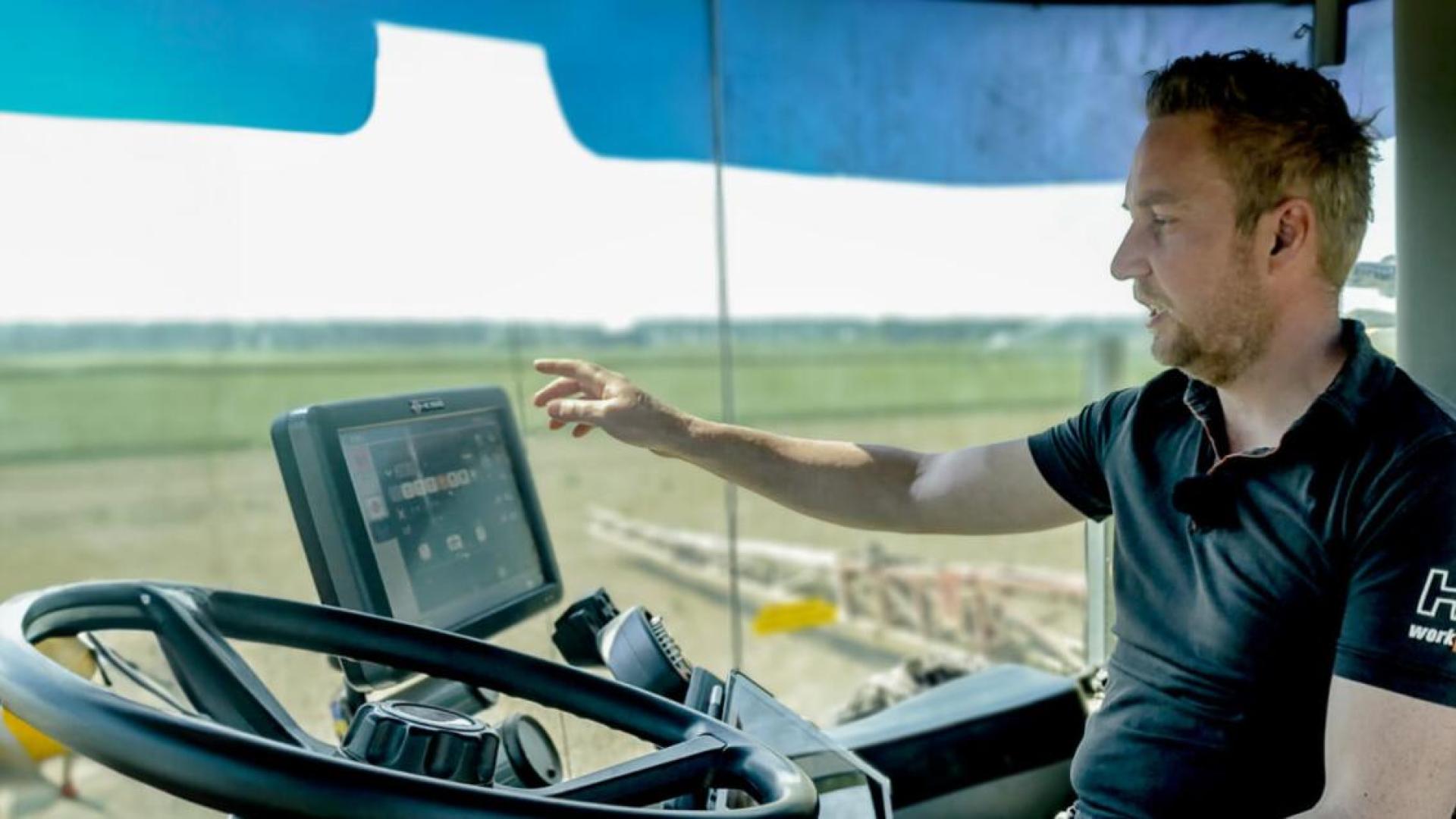 Interrascan case study man driving tracktor 