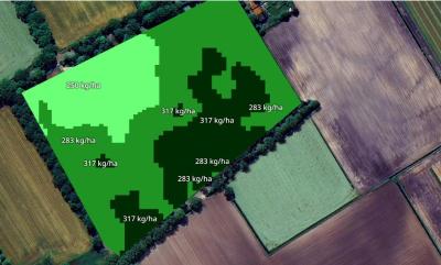 Data gedreven variabel kunstmest strooien