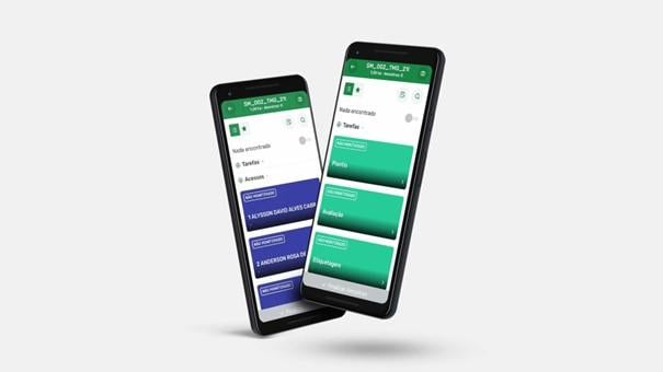 Screen shot of the Protector application with the features developed for TMG. Using this system, the group is able to control access and the tasks carried out inside the vegetation houses
