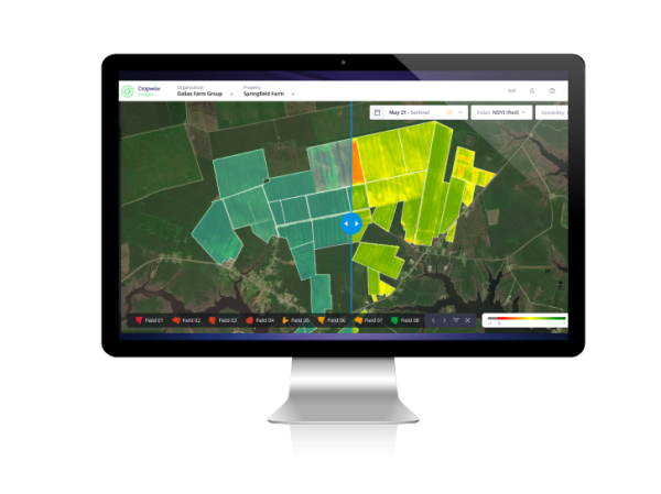 Cropwise Imagery example on desktop