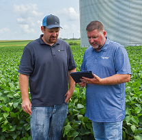 Image of two growers in a field